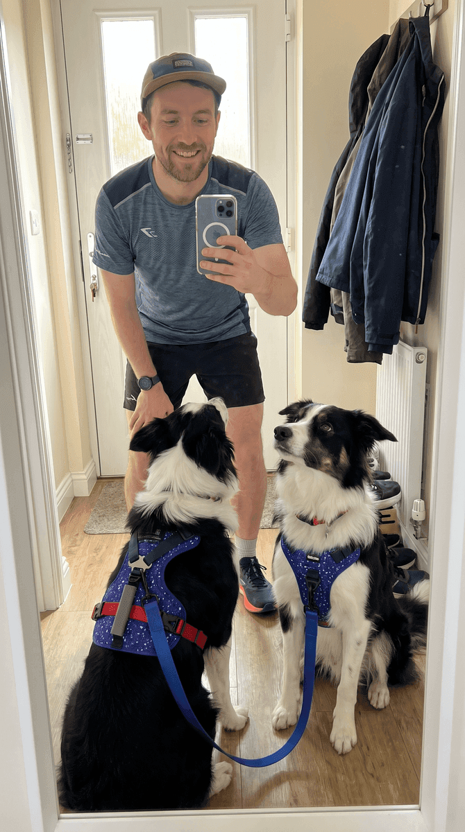 Scott J.'s dog in the LEOLAB harness